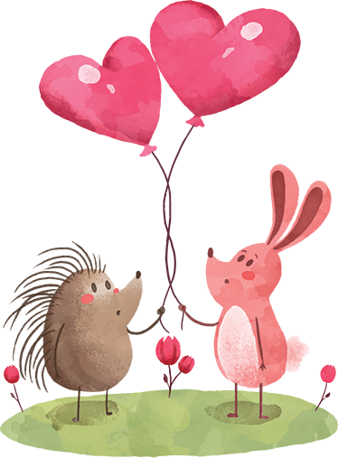 Vinylové koberce zvieratá roztomilé zvieracie spoločníky - Tenstickers