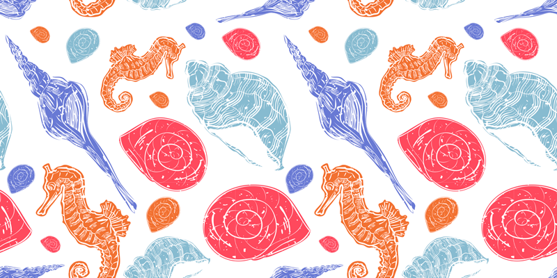 Vinylové koberce zvieratá farebné morské tvory - Tenstickers