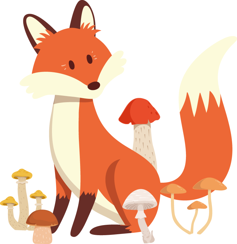 Vinylové koberce zvieratá s rozprávkovým líškom - Tenstickers