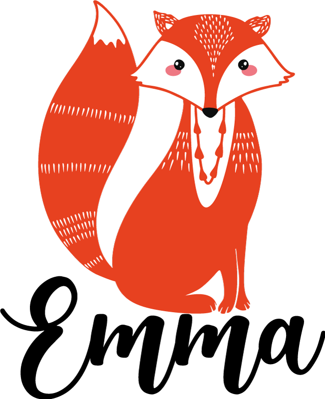 Vinylové koberce zvieratá s roztomilou líškou - Tenstickers