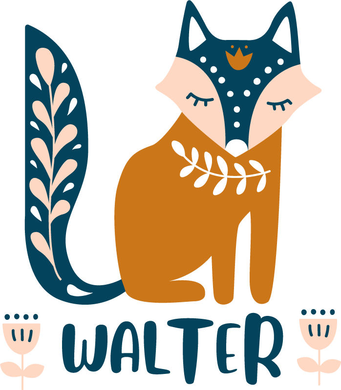 Vinylové koberce zvieratá ilustrácia líšky - Tenstickers