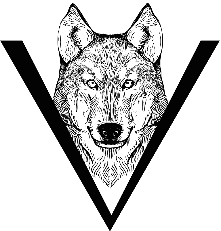 Vinylové koberce zvieratá vlk ilustrácia - Tenstickers