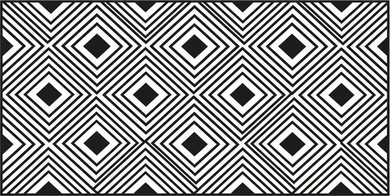 Vinylový koberec do kuchyne s odvážnym diamantovým vzorom - Tenstickers