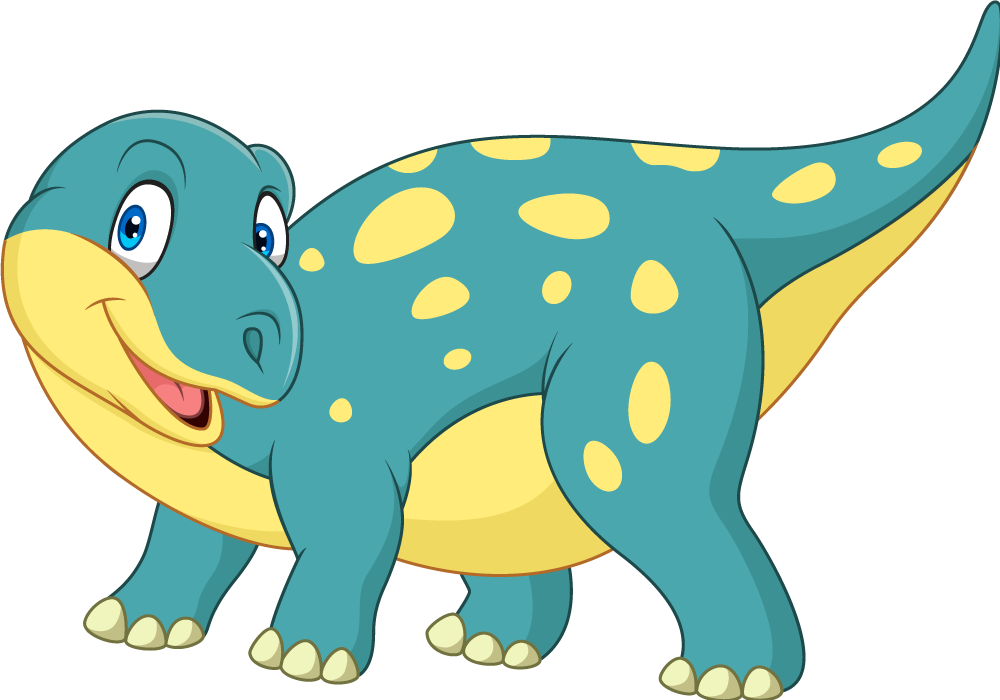 Vinylové koberce zvieratá veselý animovaný dinosaurus - Tenstickers