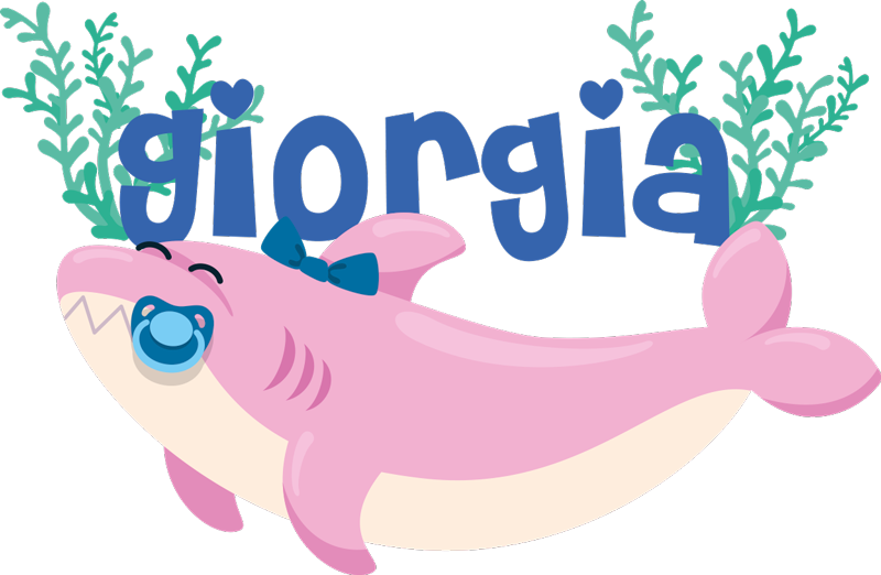 Vinylové koberce zvieratá šťastný dizajn žraloka - Tenstickers