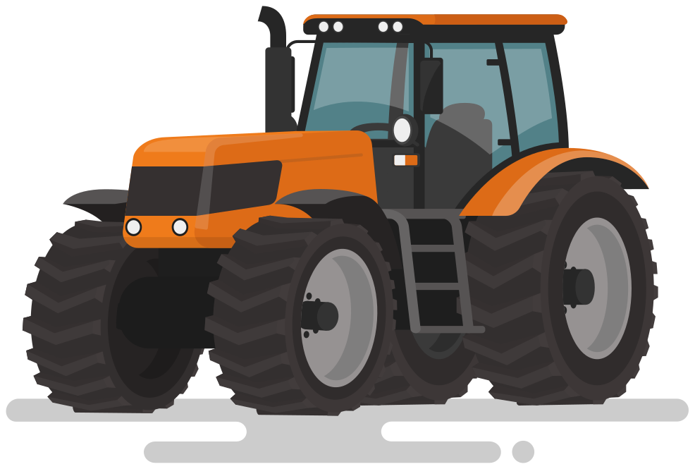 Vinylové koberce zvieratá traktor s veľkými pneumatikami - Tenstickers