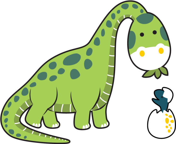 Vinylové koberce zvieratá roztomilý dinosauří mláďatko - Tenstickers