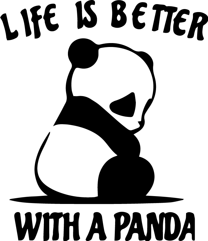 Vinylové koberce zvieratá s ilustráciou pandy - Tenstickers