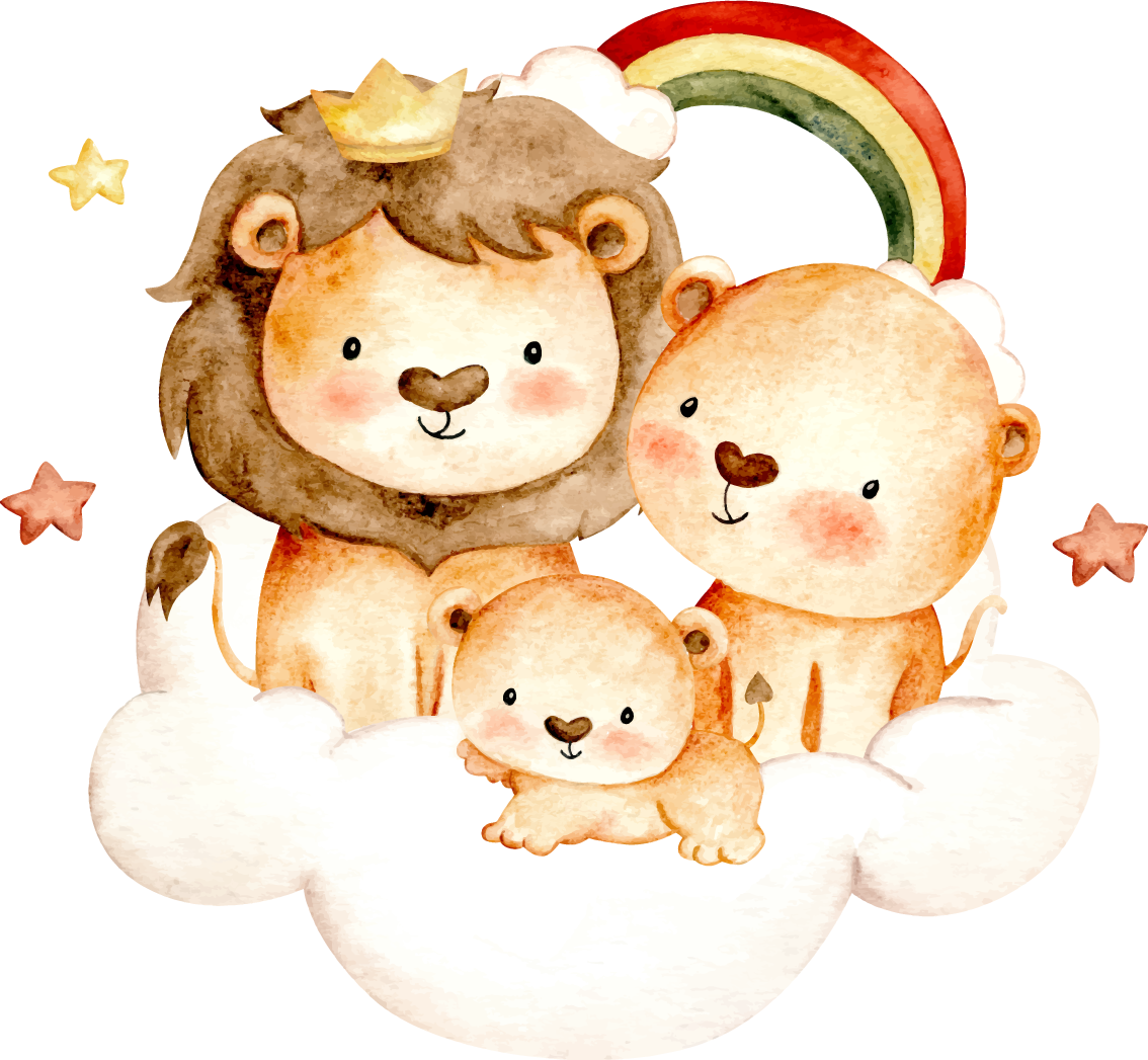 Vinylové koberce zvieratá s hviezdami a oblakmi - Tenstickers