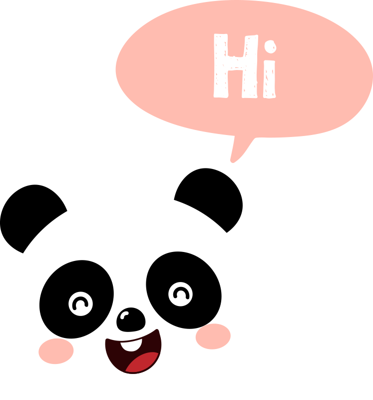 Vinylové koberce zvieratá panda hovorí ahoj - Tenstickers