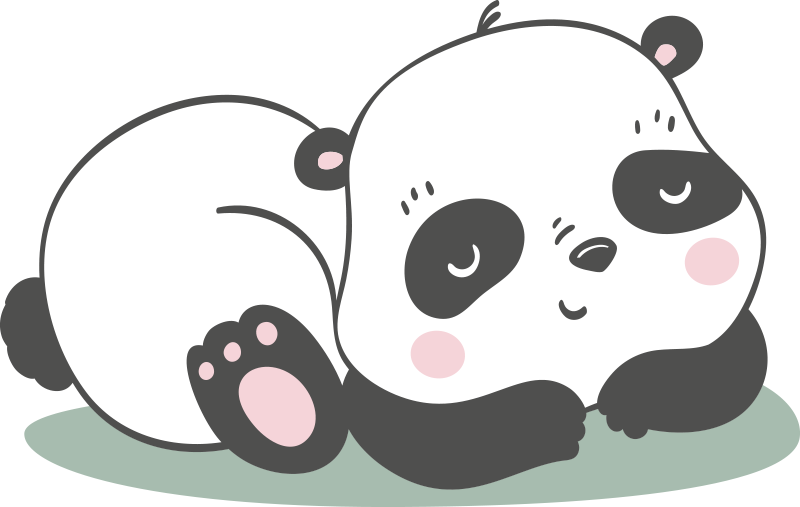 Vinylové koberce zvieratá panda ilustrácia - Tenstickers