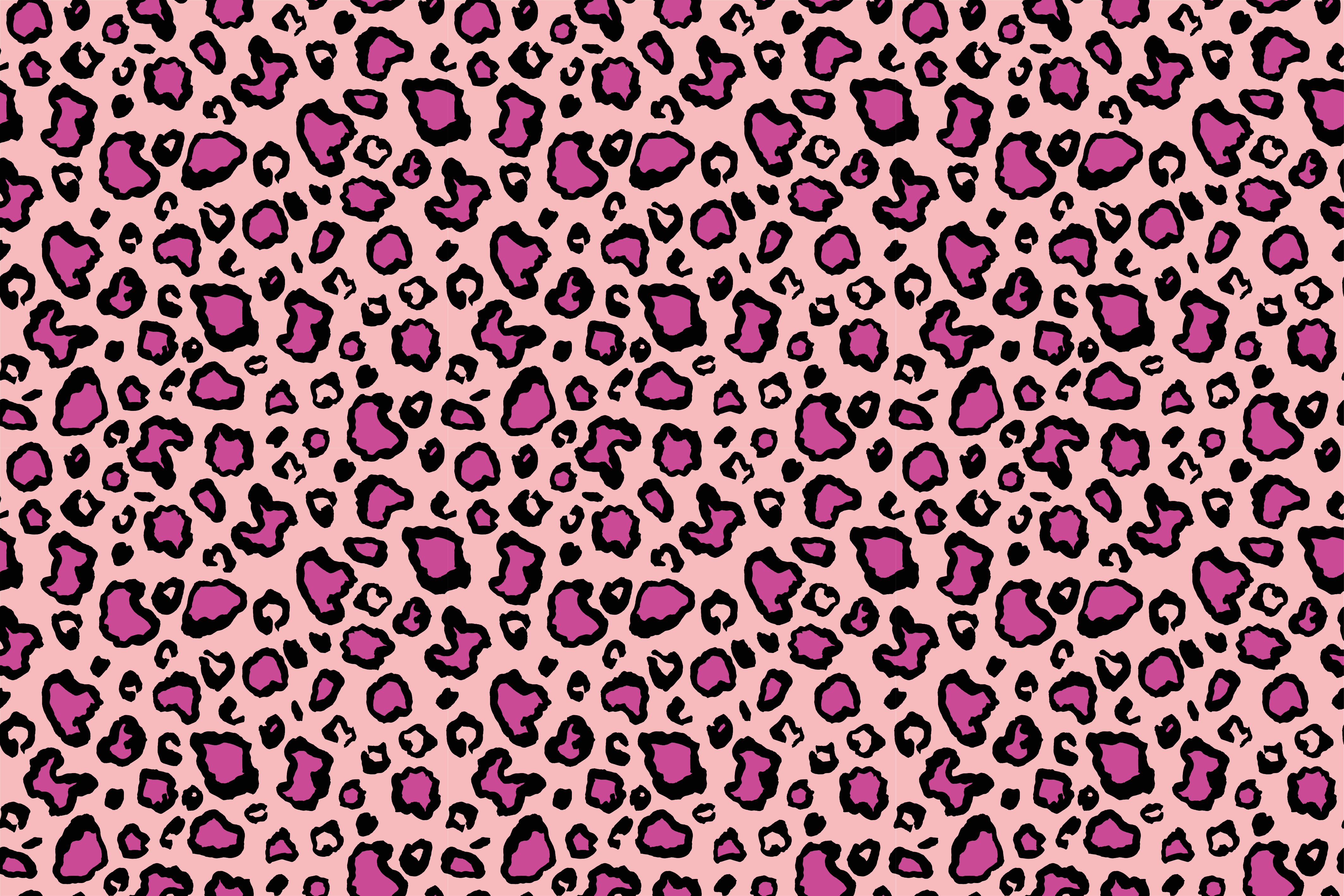 Vinylové koberce zvieratá ružovo-čierna leoparda imitácia - Tenstickers
