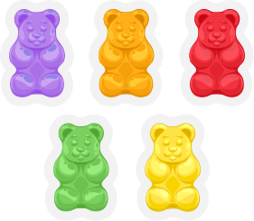 Vinylové koberce zvieratá farebné medvedie tvary - Tenstickers