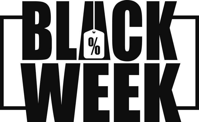 Vinylový koberec black friday pre výklady - Tenstickers