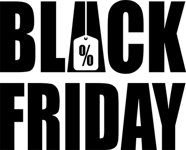 Vinylový koberec black friday jednoduchý biely podklad - Tenstickers