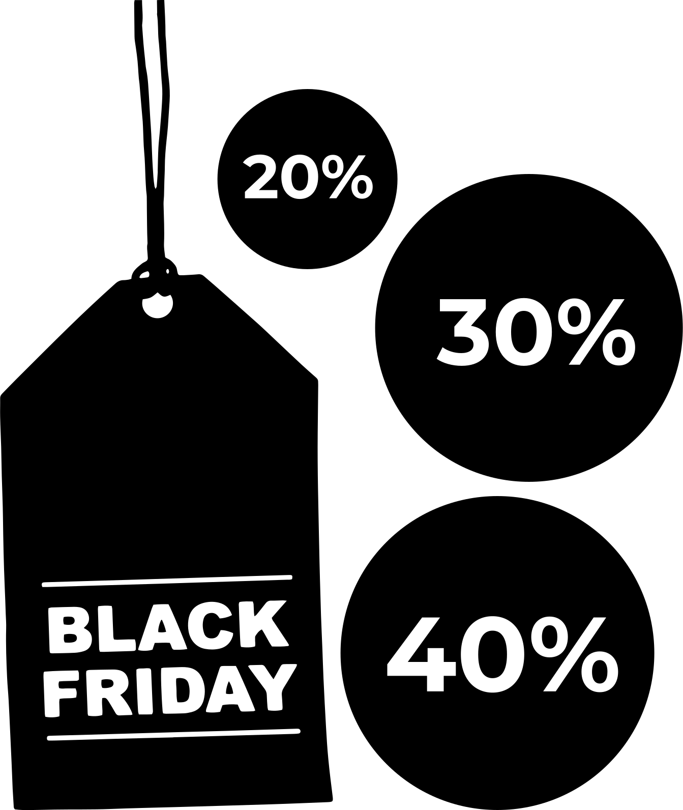 Vinylový koberec black friday prispôsobiteľná sada 3 - Tenstickers