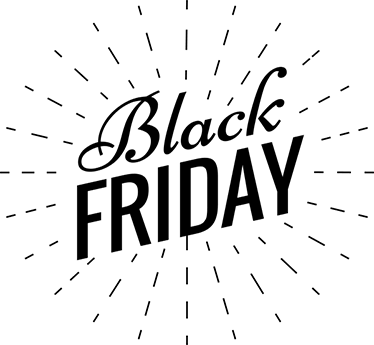 Vinylový koberec black friday trblietavý kaligrafický text - Tenstickers