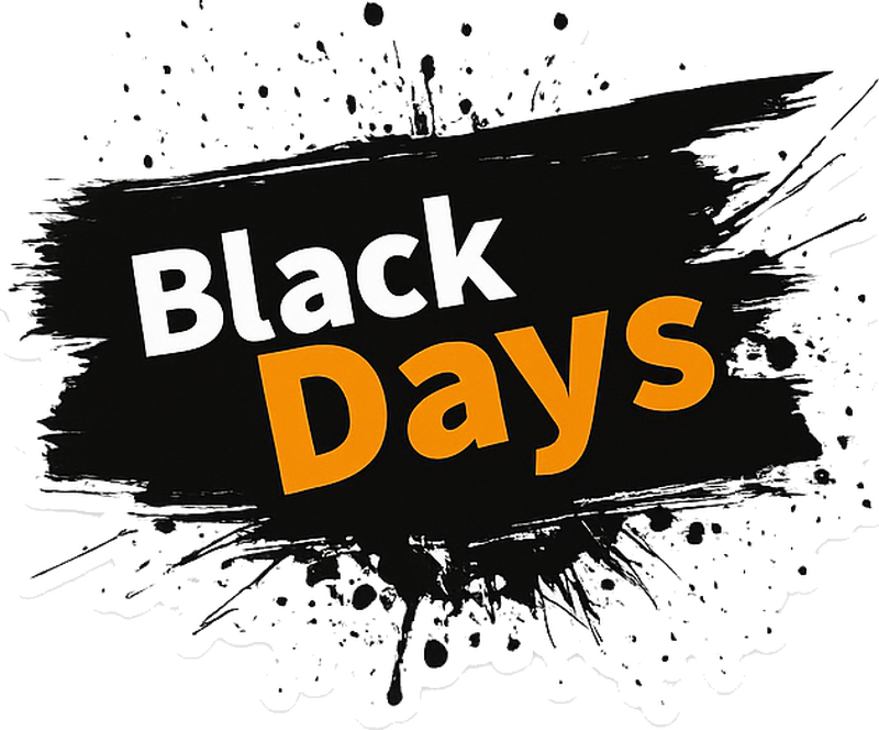 Vinylový koberec black friday čierno-biele "Čierne dni" - Tenstickers