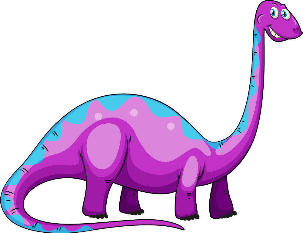 Vinylové koberce zvieratá hravý fialový dinosaurus - Tenstickers