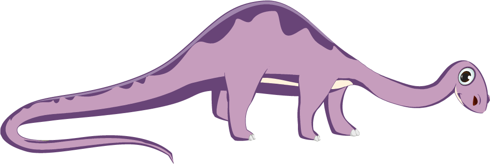 Vinylové koberce zvieratá priateľský dlhokrký dinosaurus - Tenstickers