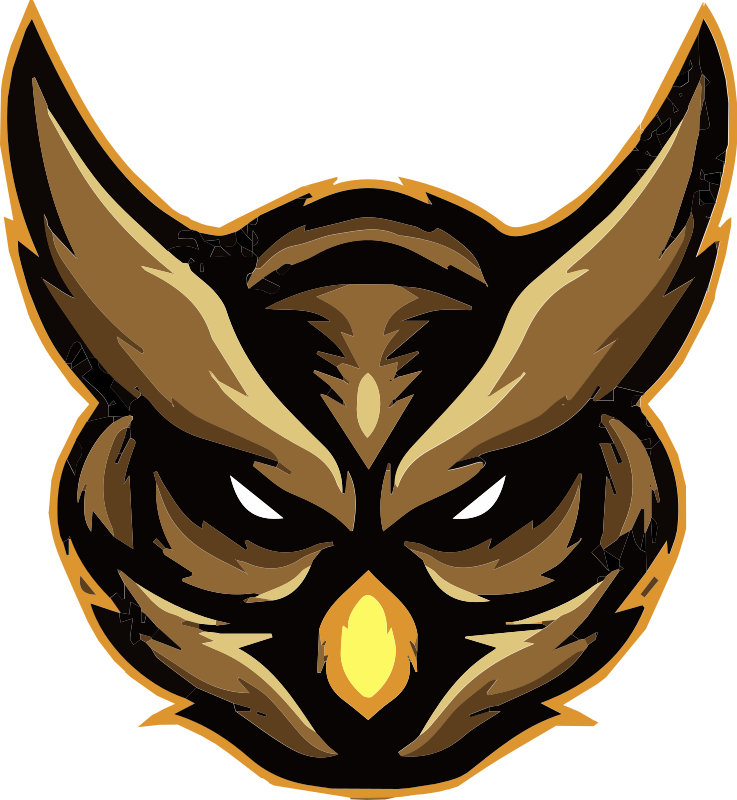 Vinylové koberce zvieratá s emblémom dravého sovy - Tenstickers