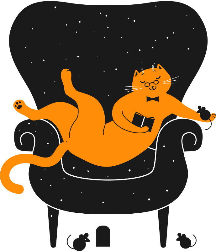 Vinylové koberce zvieratá mačka a myš - Tenstickers