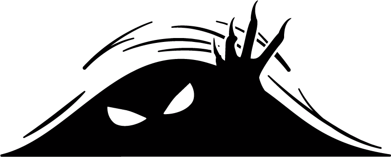 Vinylový koberec halloween s vyčnievajúcim monštrom - Tenstickers