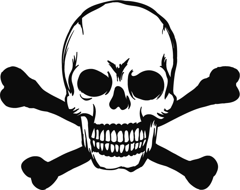 Vinylový koberec halloween lebka do auta - Tenstickers