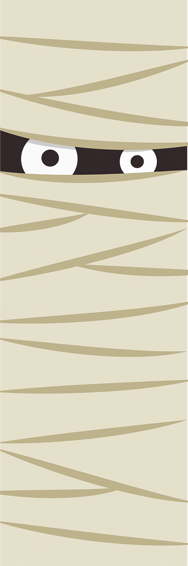 Vinylový koberec halloween oči mumie - Tenstickers