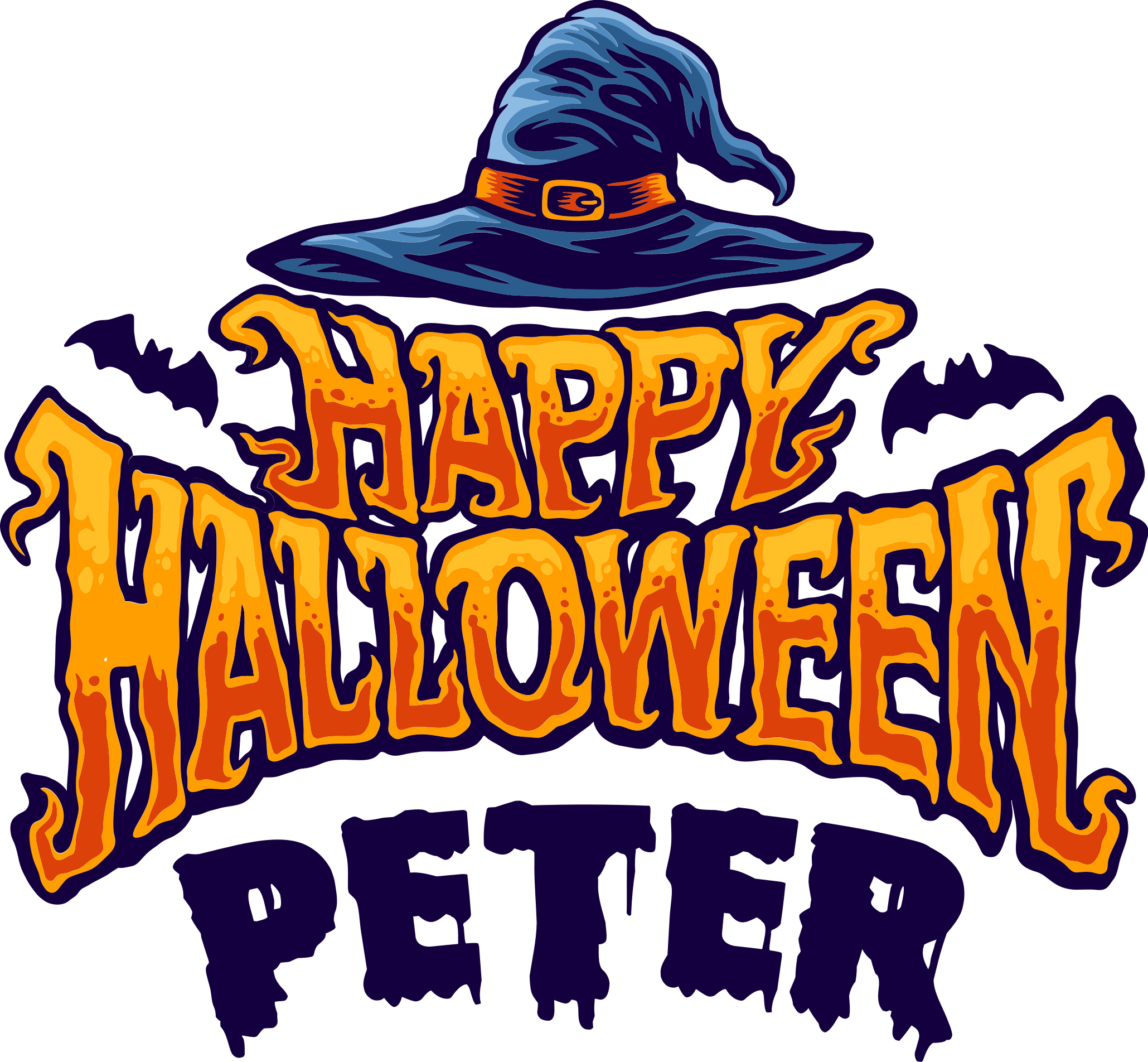 Vinylový koberec halloween Šťastný halloween na mieru - Tenstickers