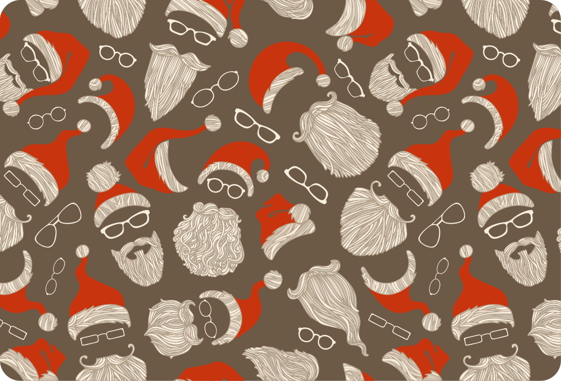 Vianočný vinylový koberec so vzorom vintage santa clausa - Tenstickers