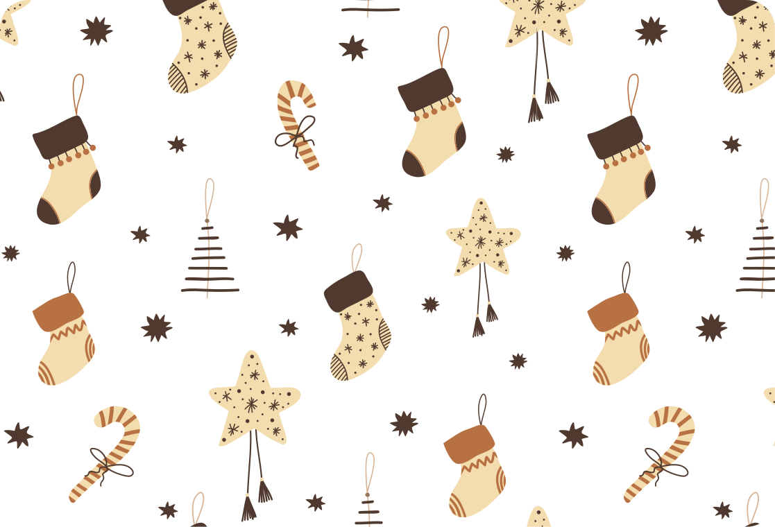 Vianočný vinylový koberec so trblietavým vzorom darčekov - Tenstickers