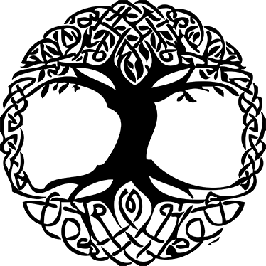 Vinylový koberec s kvetmi celta čierny strom - Tenstickers