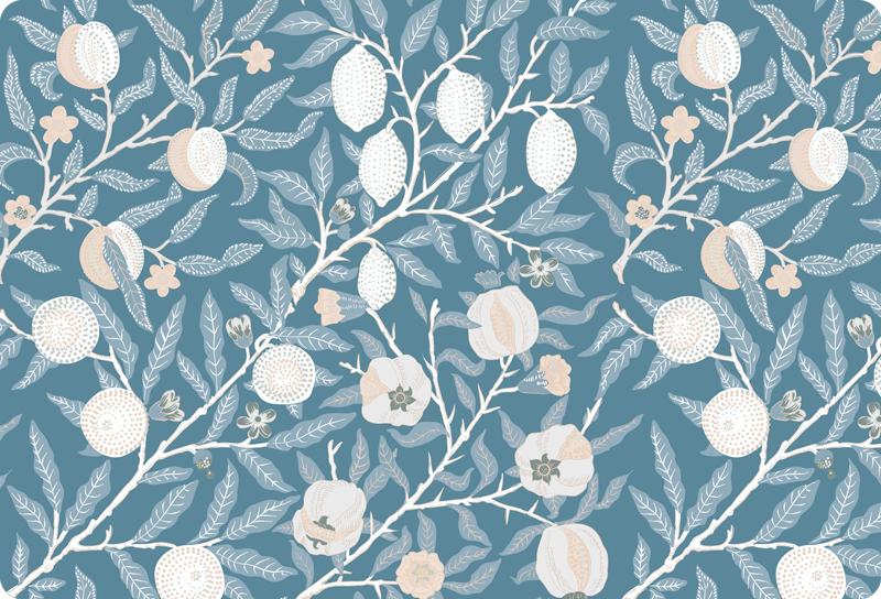 Vinylový koberec s kvetmi v elegantnom retro vzore - Tenstickers