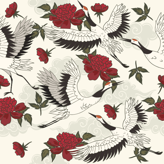 Vinylový koberec s kvetmi v upokojujúcich zemitých tónoch - Tenstickers