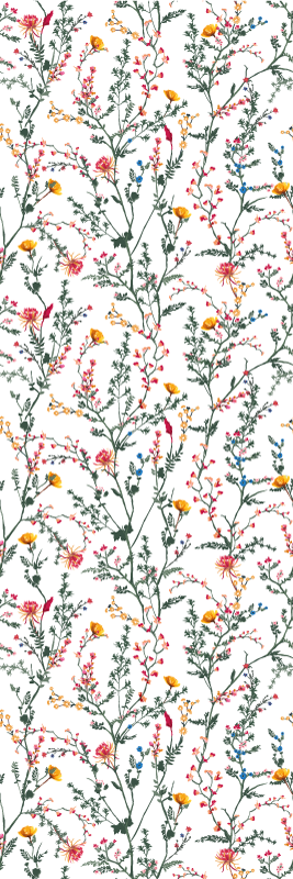 Vinylový koberec s kvetmi tenká minimalistická záhrada - Tenstickers