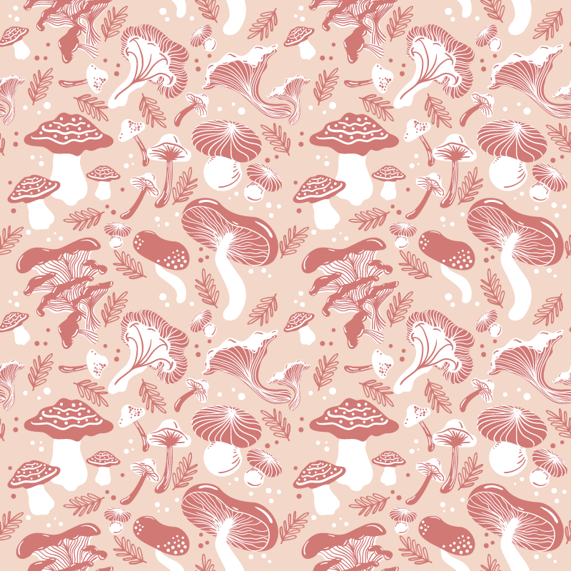 Vinylový koberec s kvetmi lesné huby - Tenstickers