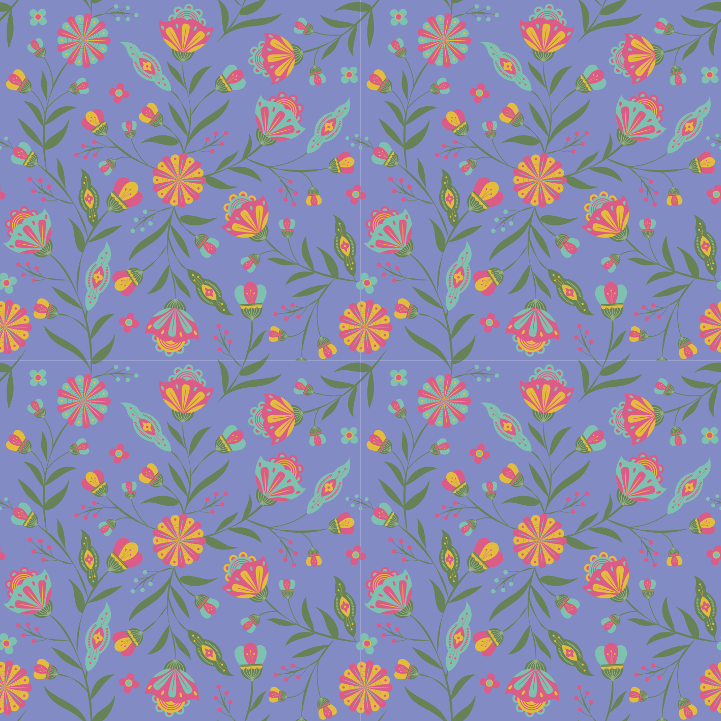 Vinylový koberec s kvetmi roztomilý dizajn pre deti - Tenstickers