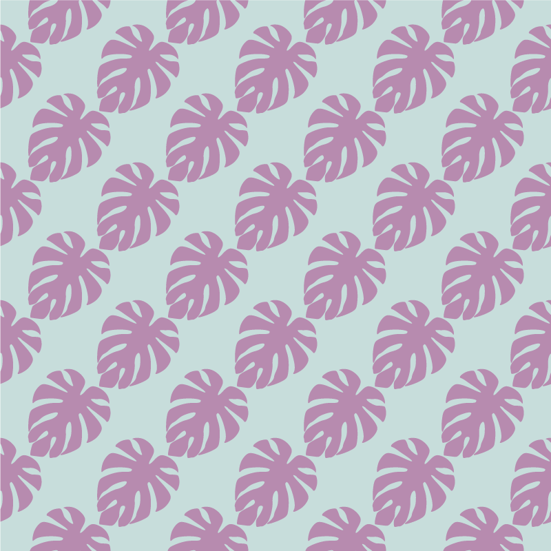 Vinylový koberec s kvetmi modro-ružovými listami - Tenstickers