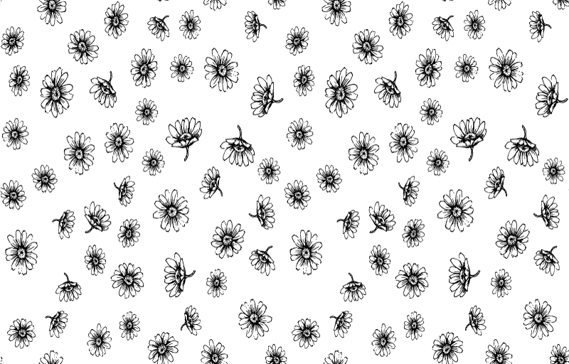 Vinylový koberec s kvetmi v tvare sedmokrások - Tenstickers