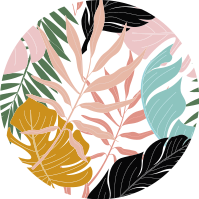 Vinylový koberec s kvetmi v pestrých abstraktných vzoroch - Tenstickers