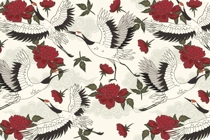 Vinylový koberec s kvetmi v upokojujúcich zemských tónoch - Tenstickers