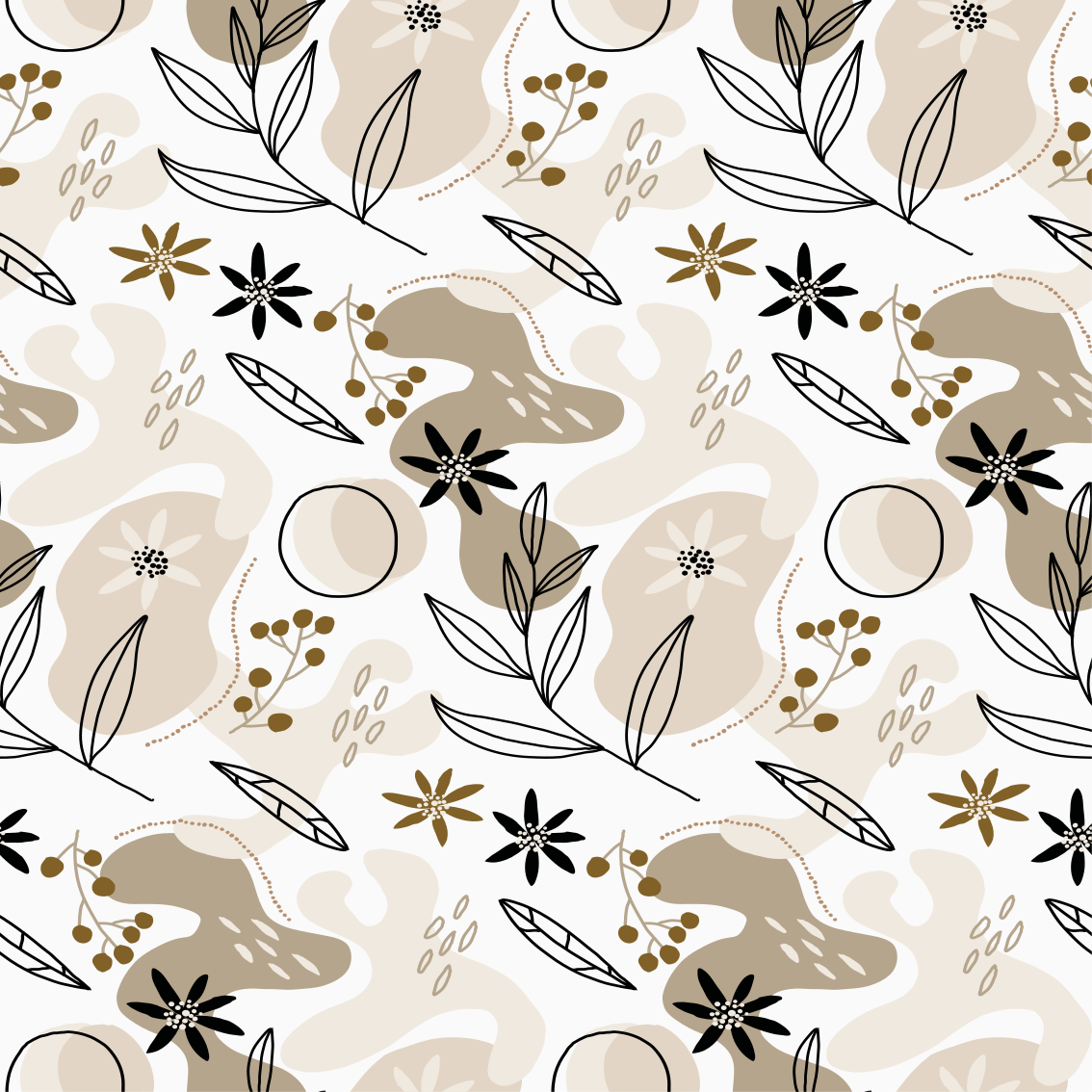 Vinylový koberec s kvetmi v štýlovom ružovom a béžovom vzore - Tenstickers