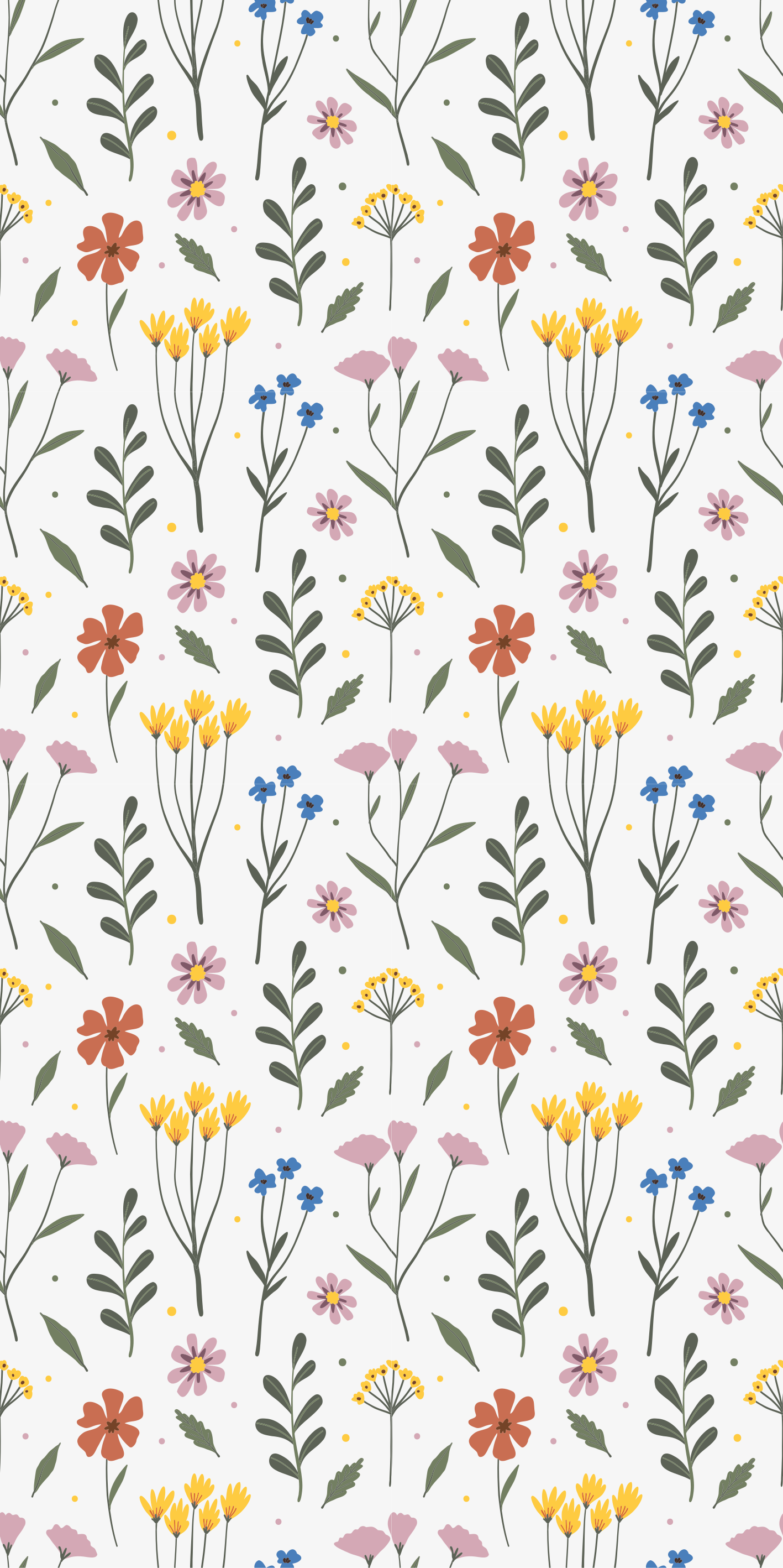 Vinylový koberec s kvetmi v záhradnom farebnom vzore - Tenstickers