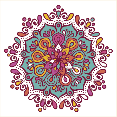 Vinylový koberec do kuchyne farebná dlažbová mandala - Tenstickers