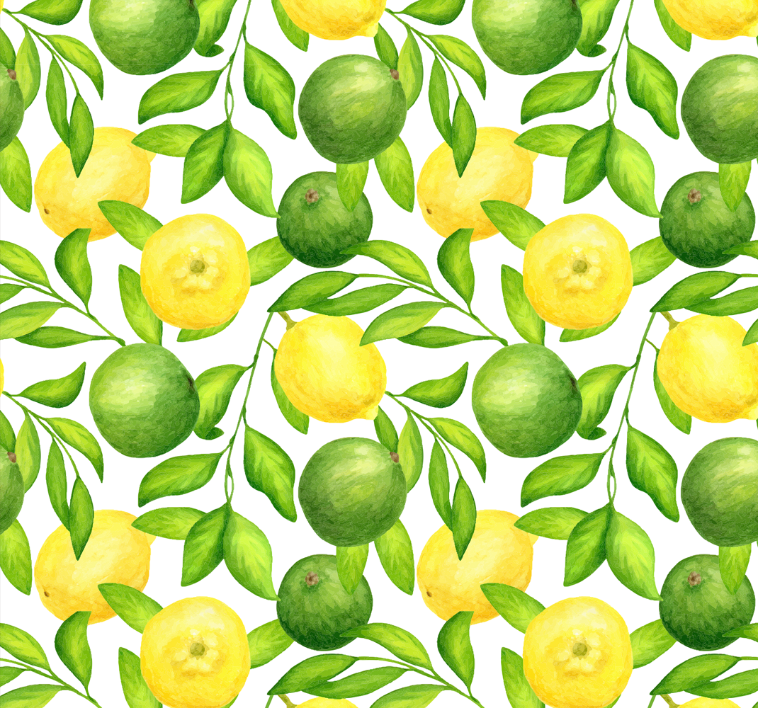 Vinylový koberec do kuchyne citróny a limety - Tenstickers
