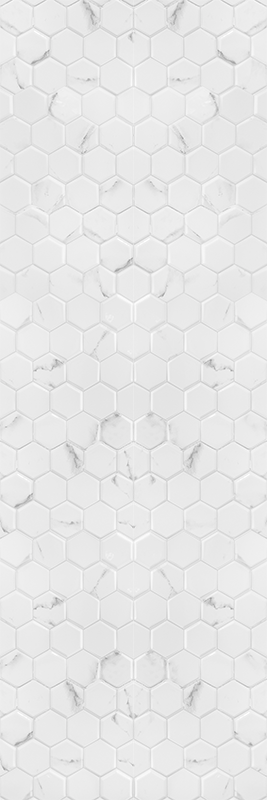 Vinylový koberec do kuchyne elegantné šedé hexagóny - Tenstickers