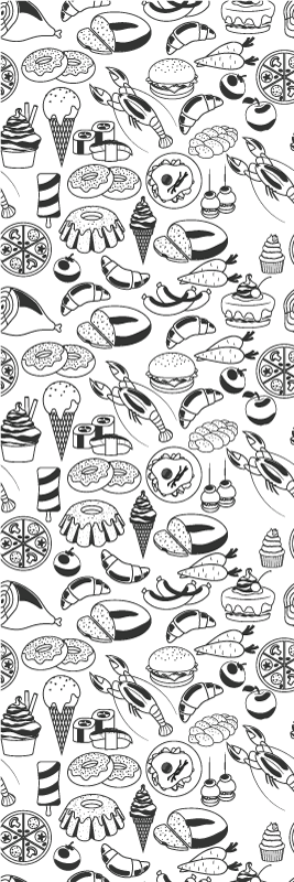 Vinylový koberec do kuchyne s motívom jedla - Tenstickers
