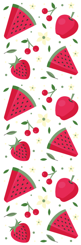 Vinylový koberec do kuchyne s rôznymi ovocnými vzormi - Tenstickers