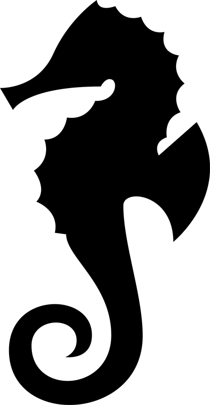 Vinylový koberec do kúpeľne morské kone pack - Tenstickers